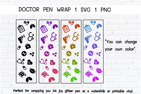 Nurse Doctor Pen Wrap Svg Hospital Pen Wrappers Scrubs Pen Etsy