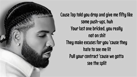 Drake Drop Give Me Kendrick Lamar Diss Lyrics Youtube