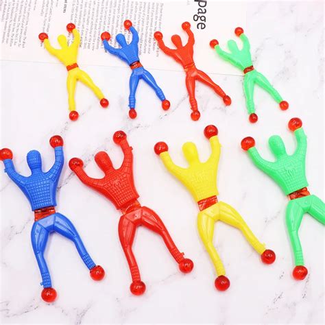 10 Pcsset 85cm Sticky Toy Window Men With Sticky Hand 3 Toys Color And Years Over Plastic