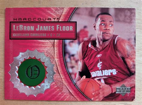 Upper Deck Lebron James Hardcourt Rookie Card Game Used Floor