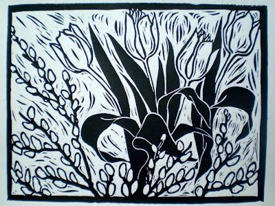 Kathleen Fiske Art Tulip And Pussy Willow