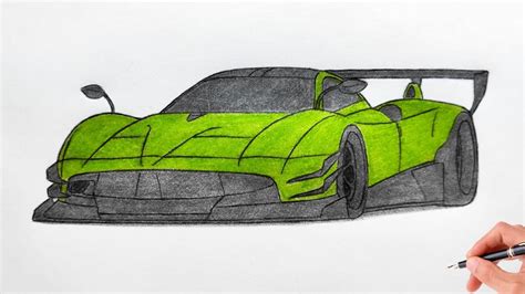 How To Draw A Pagani Huayra Drawing D Car Coloring Pagani