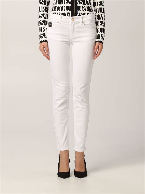 Versace Jeans Couture Jeans For Woman White Versace Jeans Couture