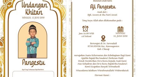 Download Template Undangan Khitanan Custome Terlaris Di Shopee