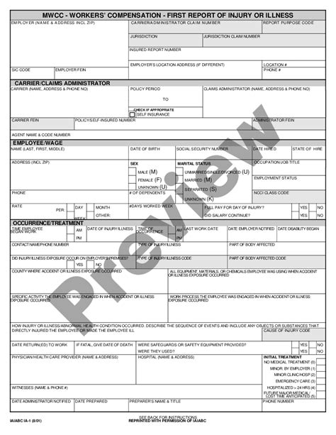 Mississippi First Report Of Injury Form With 2 Points Us Legal Forms