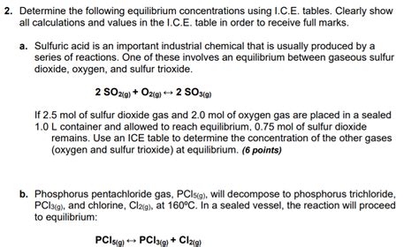 Solved Determine The Following Equilibrium Concentrations Chegg