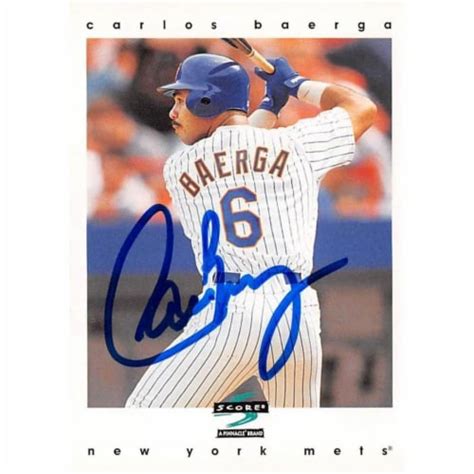 Autograph Warehouse 688996 Carlos Baerga Autographed New York Mets 1996