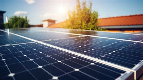 Solar Panels On A Home Harnessing The Power Stock Photo Image Of