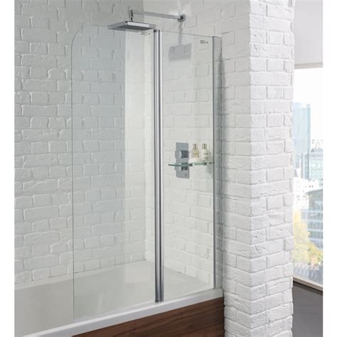 Aquadart Venturi Polished Silver Fixed Bath Screen Aq S Bath