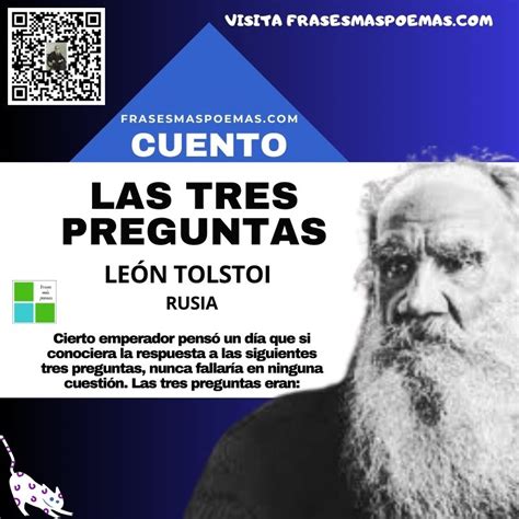 Las Tres Preguntas De Le N Tolstoi Cuento Breve Frases M S Poemas