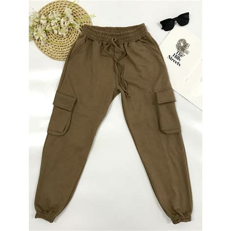 Calça Jogger Cargo Preta Moletom Sarja Calça Cargo Original Quentinha