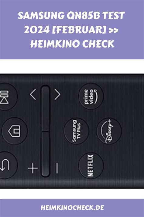 Samsung Qn B Test Februar Heimkino Check In