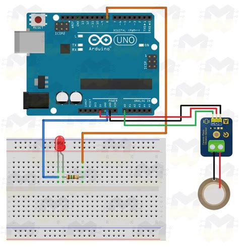 Como usar Arduino Módulo Piezoelétrico Sensor de Vibração e Toque