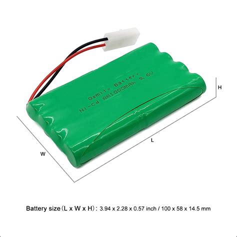 Buy Qsmily® 9 6v Rc Battery Pack 1000mah Aa Rechargeable Ni Cd Battery Pack With Charge Cable