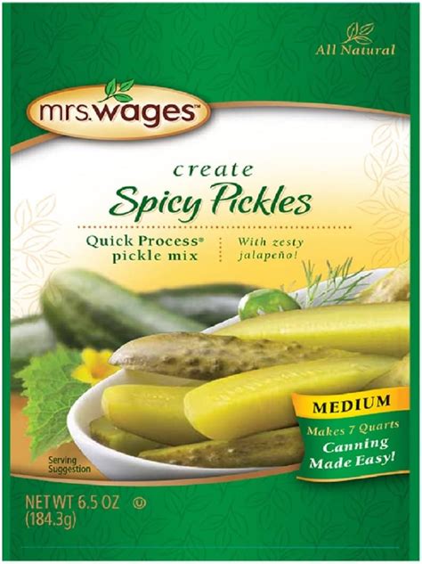 Mrs Wages Kosher Dill Pickle Canning Seasoning Mix 65 Oz Pouch Pack Of 4