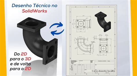 Desenho Técnico no SolidWorks Modelagem 3D e Vistas 2D YouTube