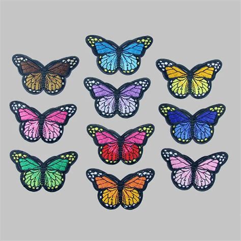 1pc Iron On Patches For Clothing Multicolor Butterfly Embroidery Patch Appliques Badge Stickers