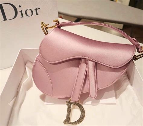 Satin Pink And Diamond Encrusted Dior Saddle Bag Dior Saddle Bag