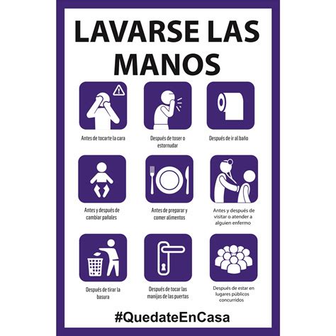 Aviso Letrero Adhesivo Pegatina Manos Cara Espacio Lavarse Las Manos