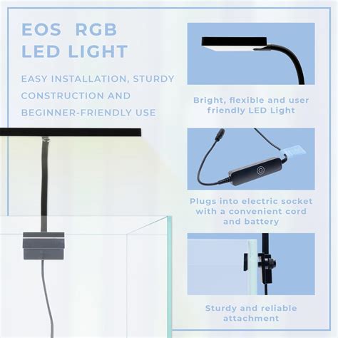 Aqua Worx EOS Luz LED Para Acuario Luz Ajustable De Cuello De Cisne