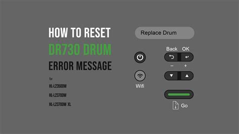 How To Reset DR730 Replace Drum Error Message On Brother HL L2350DW HL