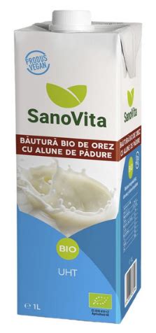 Bautura Vegetala Din Orez Si Alune De Padure Bio 1l Sanovita Dr Max