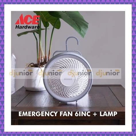 Jual ACE KRISBOW EMERGENCY LAMP FAN 6 INCH LAMPU KIPAS ANGIN