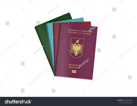 4 Passports Albanian Passport Whis White Stock Illustration 1433759900 ...