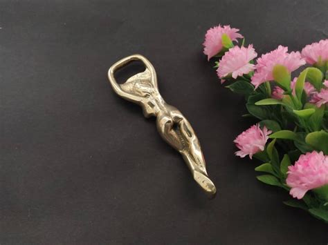 Brass Bottle Opener Naked Female Figure Bar Tool Woman Etsy