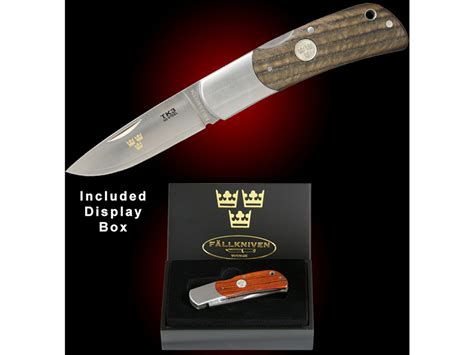 fallkniven tk lock  folding knife  black oak handle