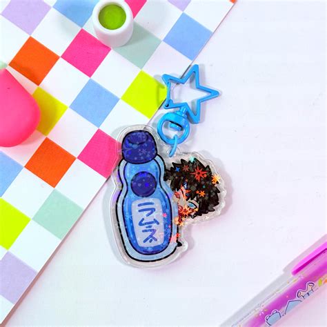 Holographic My Hero Academia Ramune Acrylic Charm Keychain - Katsuki
