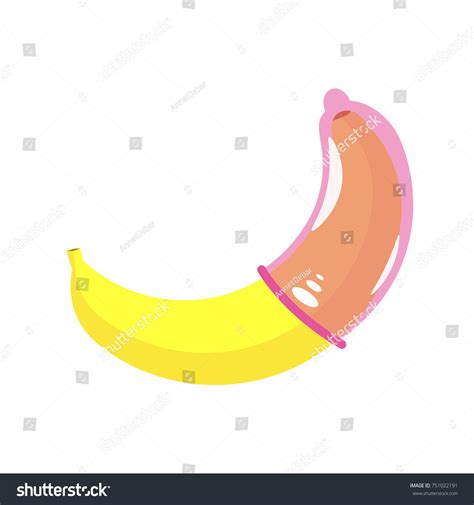 Condom On Banana Contraception Sex Education Stock Vector Royalty Free Shutterstock