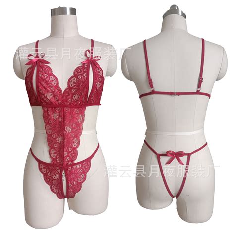 HHH Plus Size Sexy Lingerie Lace Sexy See Through Chest Exposed And Crotchless Free Off Design
