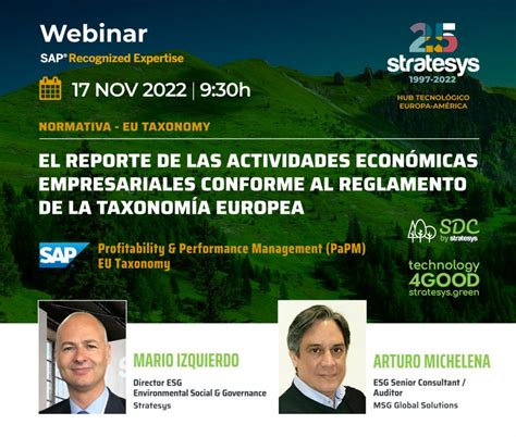 Webinar Taxonom A Reporting Con La Soluci N De Sap Stratesys