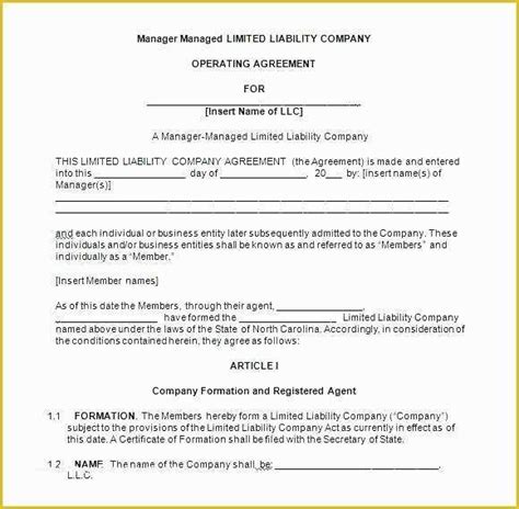 Limited Liability Partnership Agreement Template Free