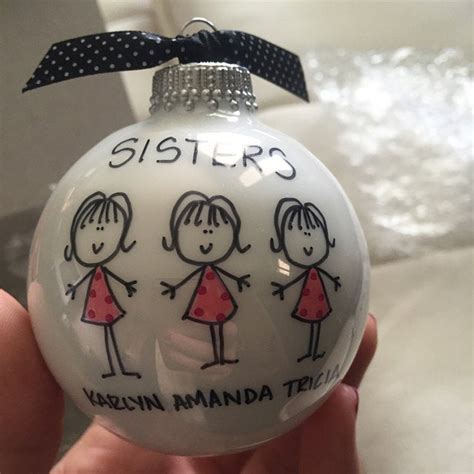 Sisters Ornament Christmas Ornament Sister T Holiday Etsy Christmas Ornament Crafts