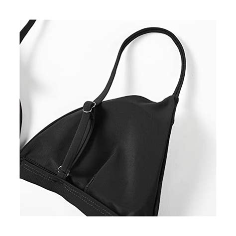 Suuksess Women High Waisted High Cut Bikini Set Sexy Triangle Two Piece Swimsuits Beachwear