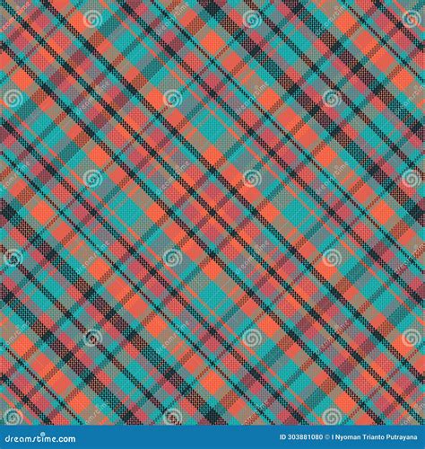 Tartan Plaid Pattern With Texture And Summer Color Stock Illustration