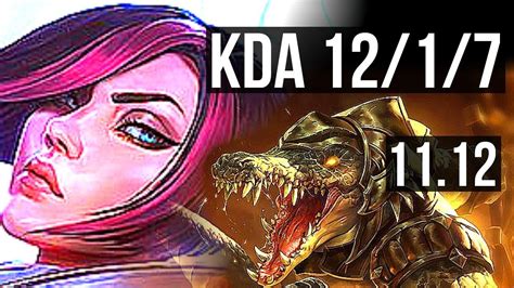 Fiora Vs Renekton Top 12 1 7 2100 Games 1 8m Mastery Legendary Kr Grandmaster V11 12