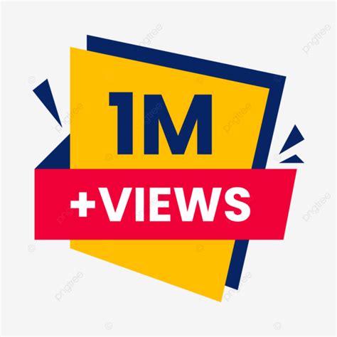 1 Million Vector Hd Images Youtube 1 Million Views Celebration Banner Png 1m Views Png 1