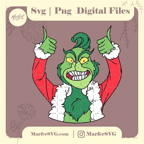 Grinch Christmas Svg Grinch Face Cut File Grinch Image Png High Qua