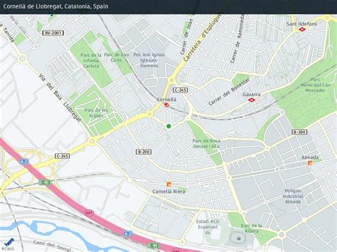 Callejero de Cornellá de Llobregat | Plano y mapa. Tráfico en directo