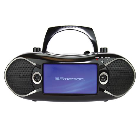 Emerson 720p Portable DVD CD Player With TV Radio Bluetooth Audio