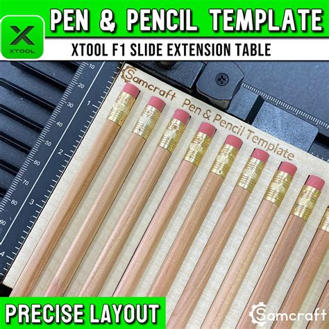 Laser Engraved Pencil Xtool F Template Xtool F Slide Etsy