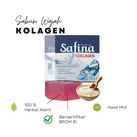 Jual Safina Collagen Sabun Cuci Muka Batang Batangan Herbal Tazakka