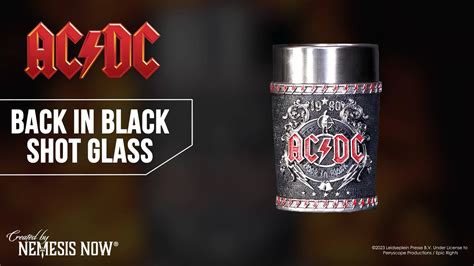 Acdc Back In Black Shot Glass Nemesis Now On Vimeo