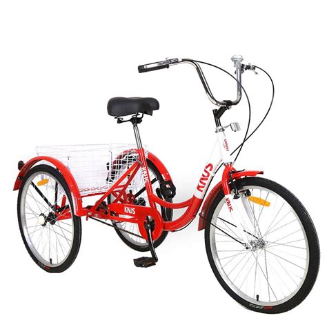 Red Adult Tricycle Trikes Wheel Bikes In Wheels Cruiser