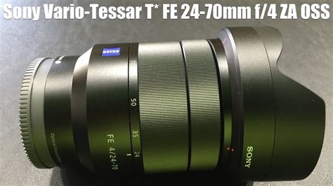 Sony Vario Tessar T Fe 24 70mm F4 Za Oss Lens Unboxing Youtube