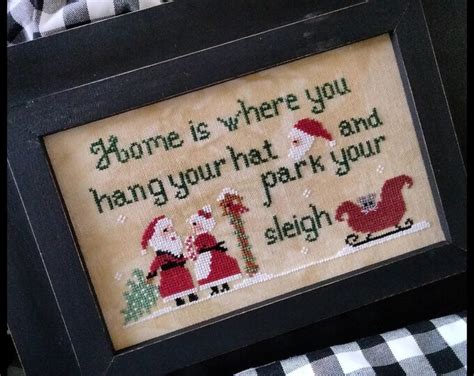 Home Is Christmas By Finally A Farmgirl Counted Cross Stitch Printed