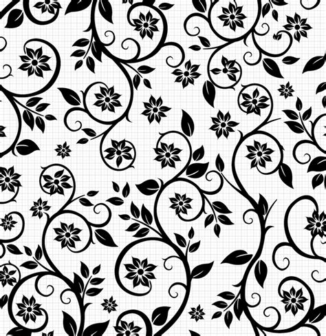 Seamless Floral Pattern Silhouette of a Floral Clipart - Etsy